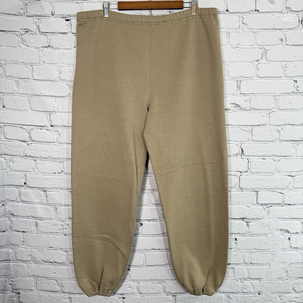 VINTAGE Russell Athletic Sweatpants Joggers Mens XXL Tan Fleece USA 90s